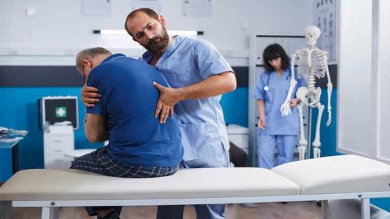 Patient consulting a pain management specialist about chronic pain