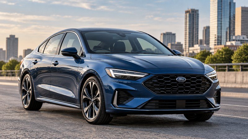 Modern sedan concept representing a possible new Ford Focus